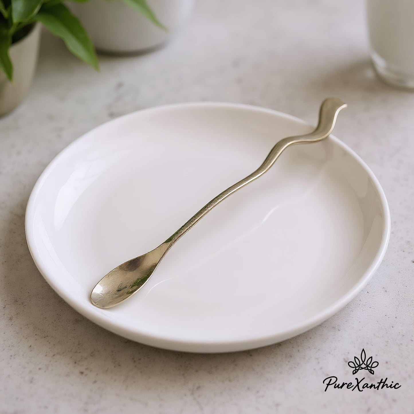 PureXanthic Stirring Spoon, 7 Inch Coffee Mixing Spoon, Stainless Steel Coffee Stir Spoons For Drinks, Bar Spoon, Polished Finish for Smooth Stirring,Long Spoons For Ice Cream Floats (3)