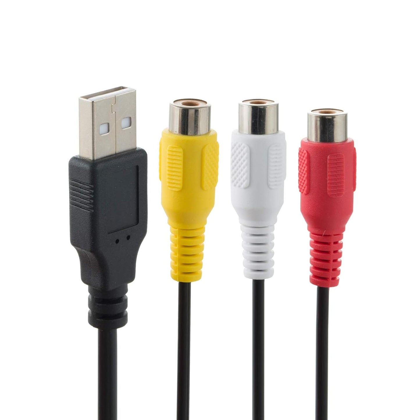 5FT, 2.0 3 USB to RCA Cable USB A Female to RCA Female Cord AV Composite Cable for DVDs, Digital Cameras, Camcorder