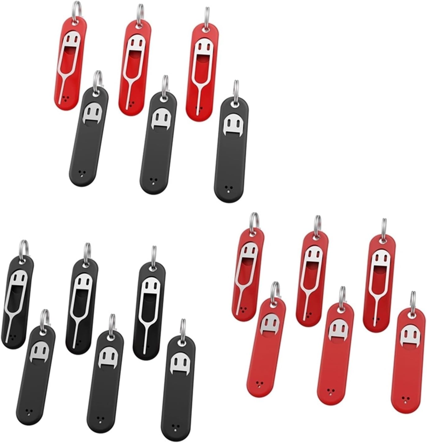 BEUTEE 6Pcs SIM Card Removal Tool-Sim Card Tray Pin Eject Removal Tool Needle Opener Ejector,with Removable Key Chain