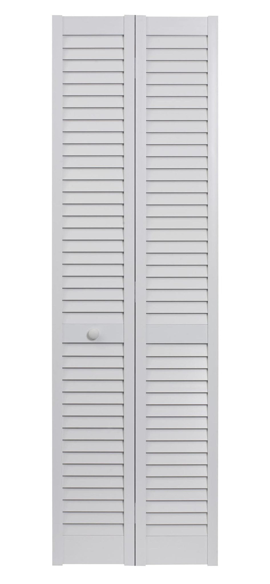 LTL Home Products SEALL30 Seabrooke PVC Louvered Interior Bifold Door, 80 in. x 30 in., White