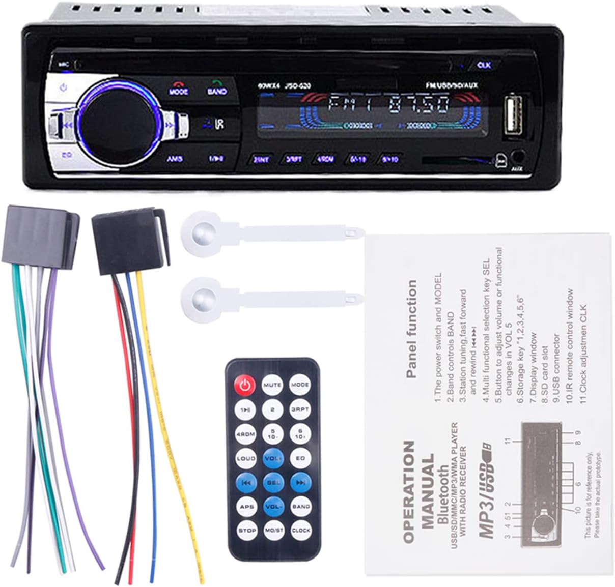 Eaglerich 1 24V MP3 Din Car Radio Audio FM Player USB/SD/AUX Hands Free Calling With Wireless Remote Control