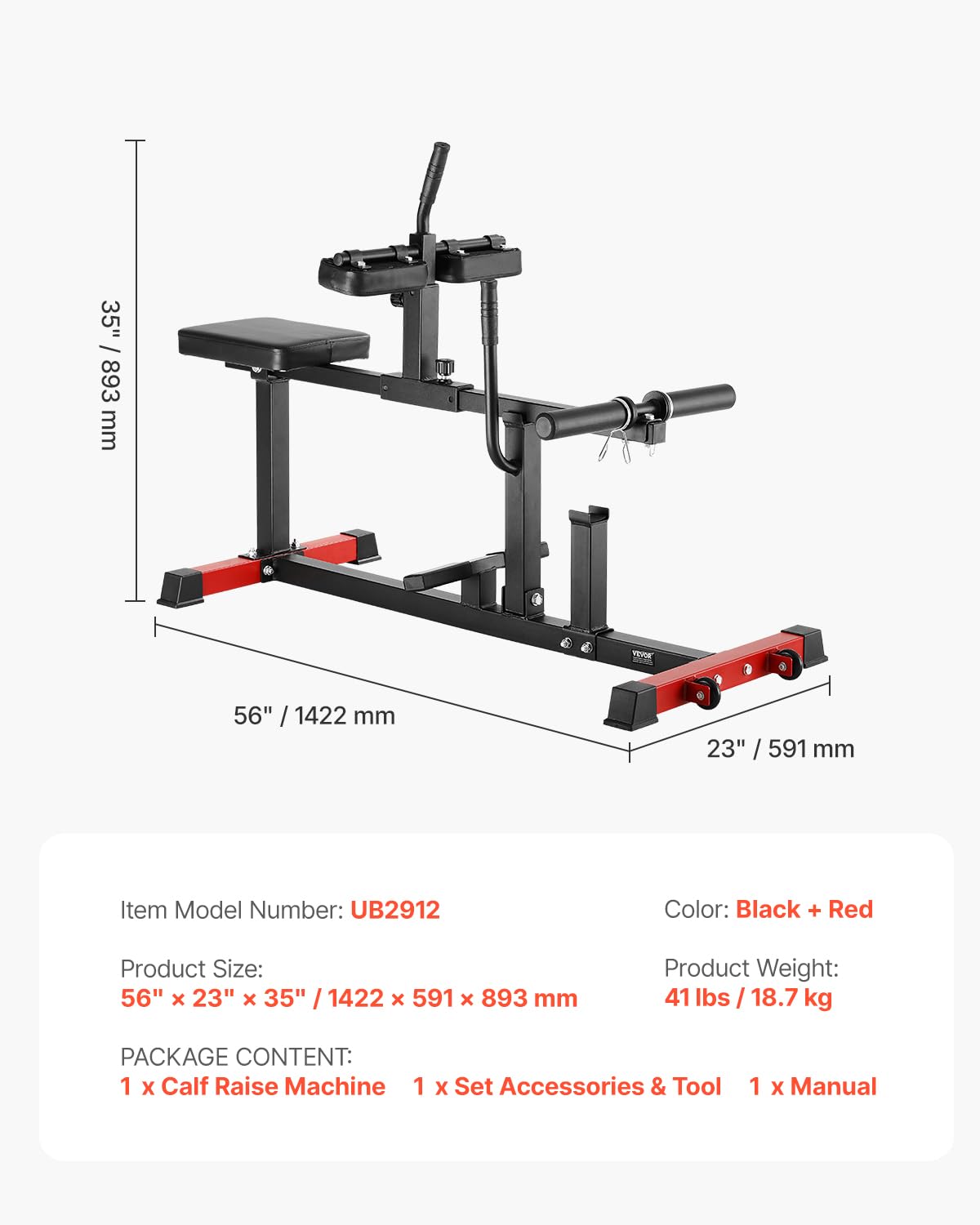 VEVOR Vertical Leg Press Machine, Lower Body Special Home Gym Machine, Carbon Steel Leg Press Exercise Training Equipment, Adjustable Leg Strength Workout for High-Intensity Presses, 550 lbs Capacity