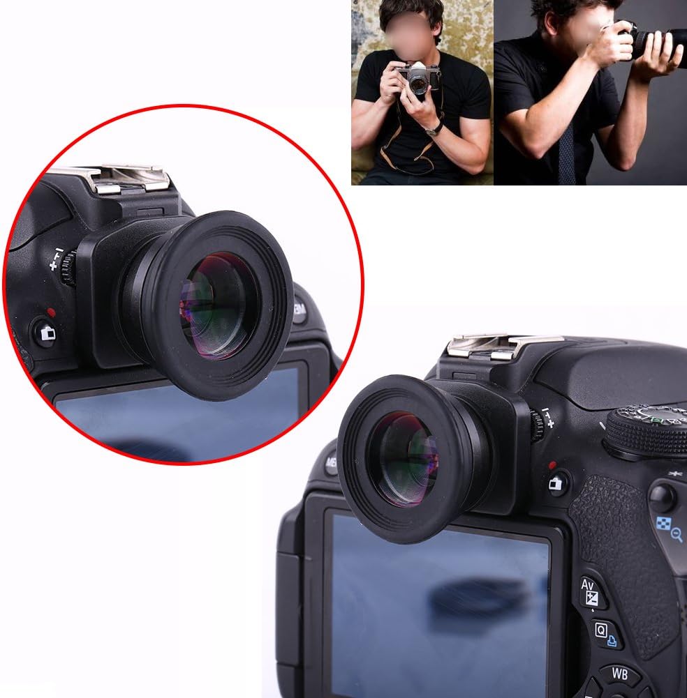 ZZIOLYTHICTRADING 1.5X 6 15mm Fixed Focus Viewfinder Eyepiece Magnifier for DSLR Camera, Durable Eyecup with Mount