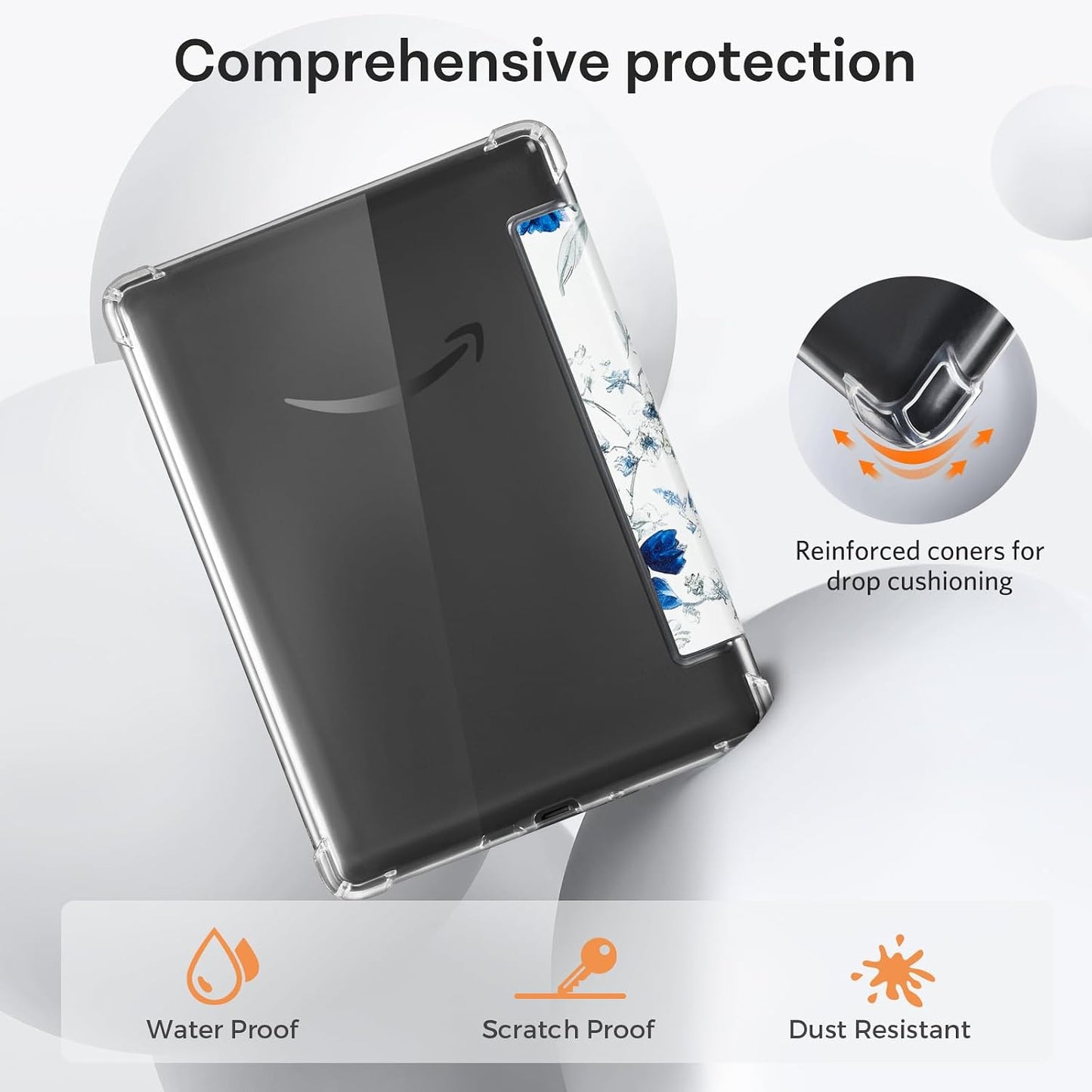 CoBak 6 Inch Case for e-Reader, Ultra Clear Soft Flexible TPU Back Cover Light Shell, with Auto Wake/Sleep, not