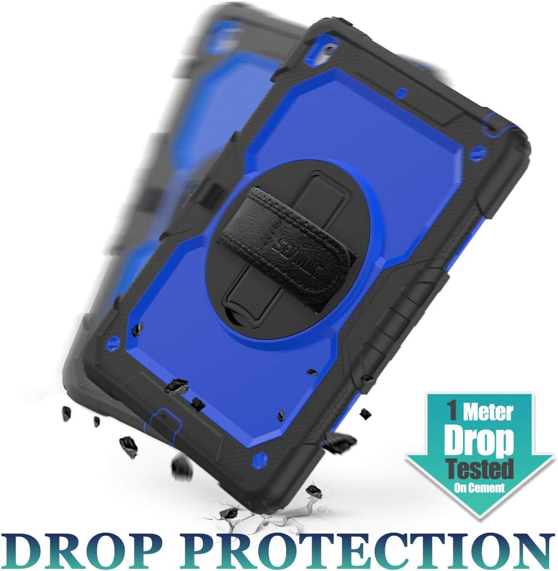 SEYMAC stock 9th/ 8th/ 7th 10.2'', [360 10.2 inch 2021-2019 Case for iPad Generation Shockproof with Screen Protector