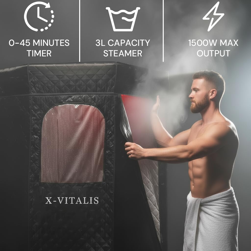 Portable Steam Sauna Tent for Home 3L Infrared Sauna for Indoor, Outdoor, Gym, Spa