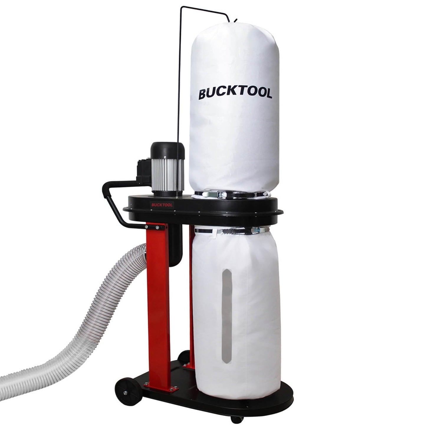 BUCKTOOL 1.2 HP Auto Start 750CFM Dust Collector with 3 Dust Collection Bag,13 Gallon and 5 PCS Reducer for Woodworking