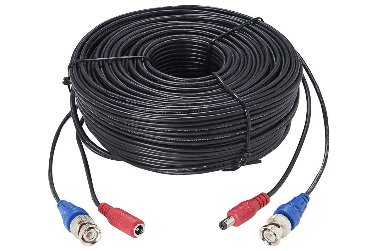 CB60UB4K 60ft (18m) 4K RG59/Power 4K Lorex Premium BNC Siamese Accessory Cable, Supports Analog Cameras