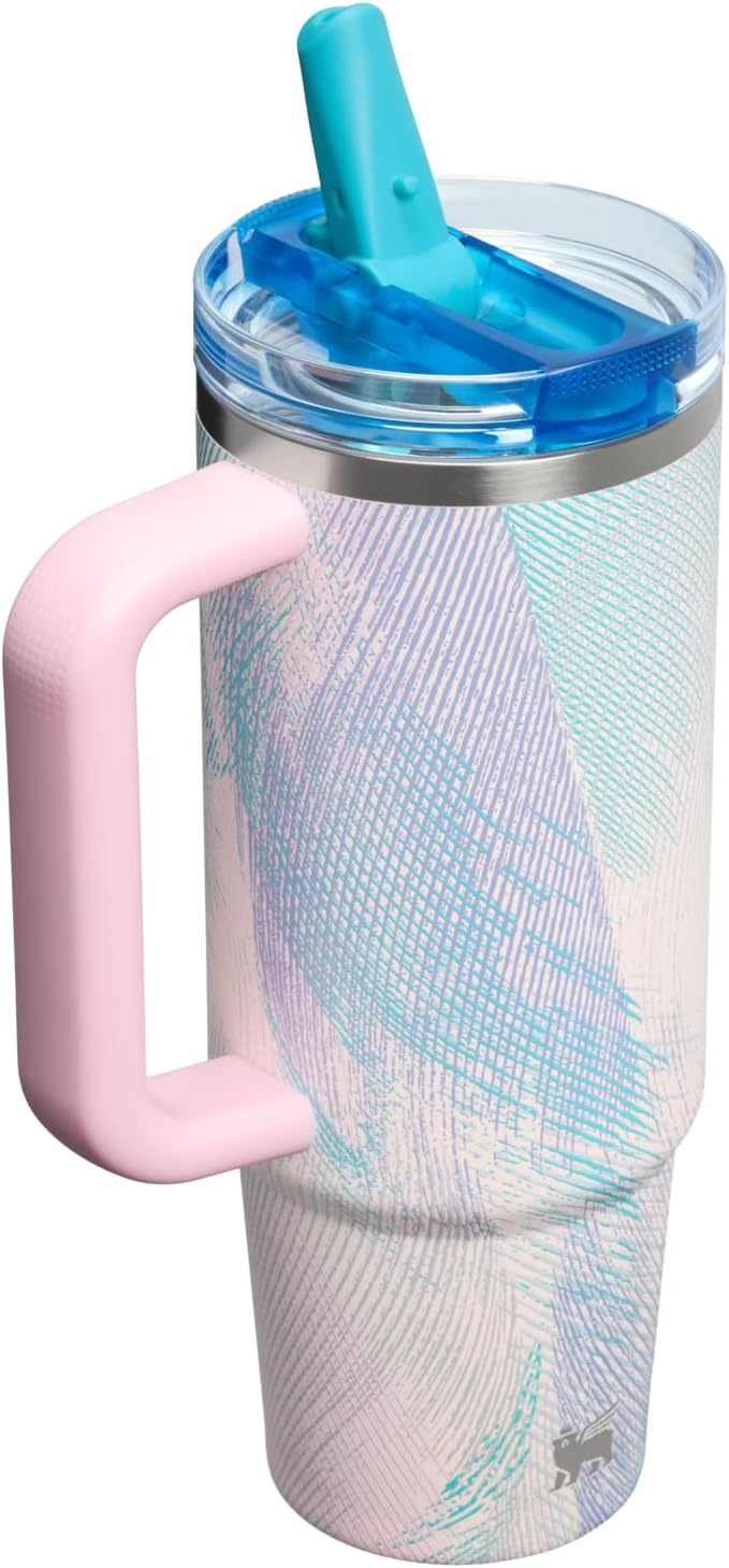 STANLEY Quencher ProTour 30 oz Tumbler - Leakproof Lid, Built-In Straw & Handle | Insulated Stainless Steel | BPA-Free | Sea Glass Plume