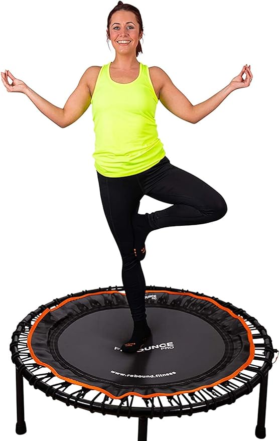 MXL FIT Bounce PRO Bungee Rebounder - Premium Indoor Mini Trampoline for Adults and Kids, Silent Low-Impact Bounce, Half-Folding with Foldable Steel Legs & Carry Bag