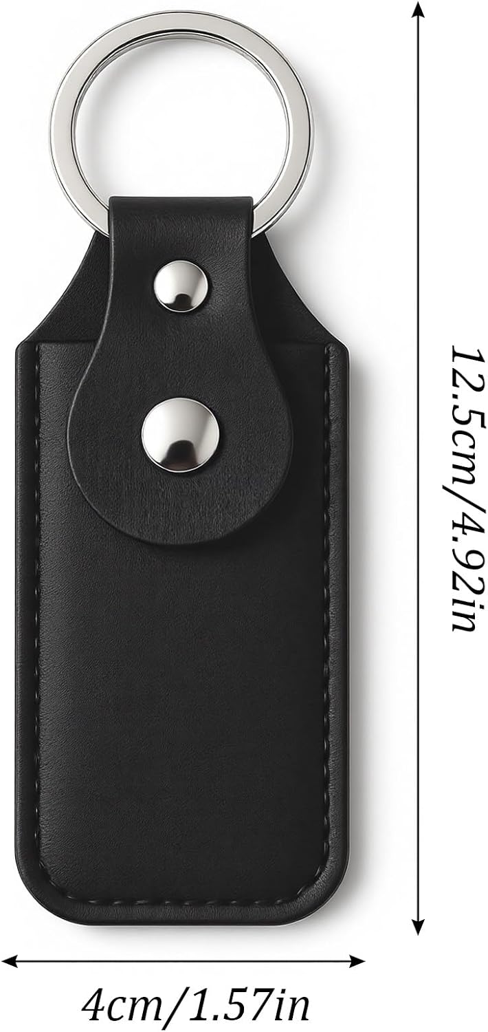 Sorcristy 5PCS USB Drive Holders PU Leather Flash Drive Case Black Portable Small Storage Cases Leather Cover
