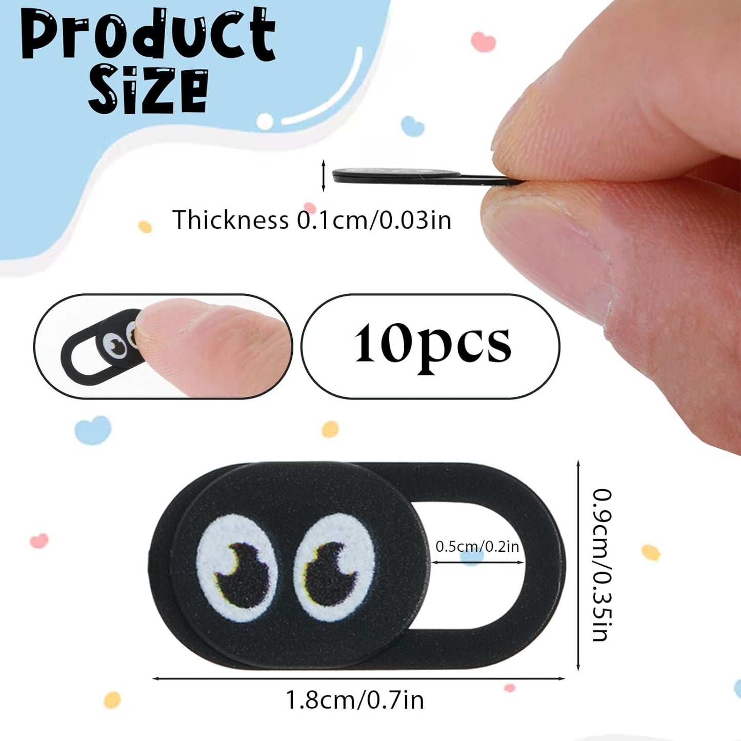 YQQYG 10 Pcs Laptop Camera Cover Slide, Webcam Cover Slide, Laptop Camera Cover Slide Thin, Cell Phone Camera Cover