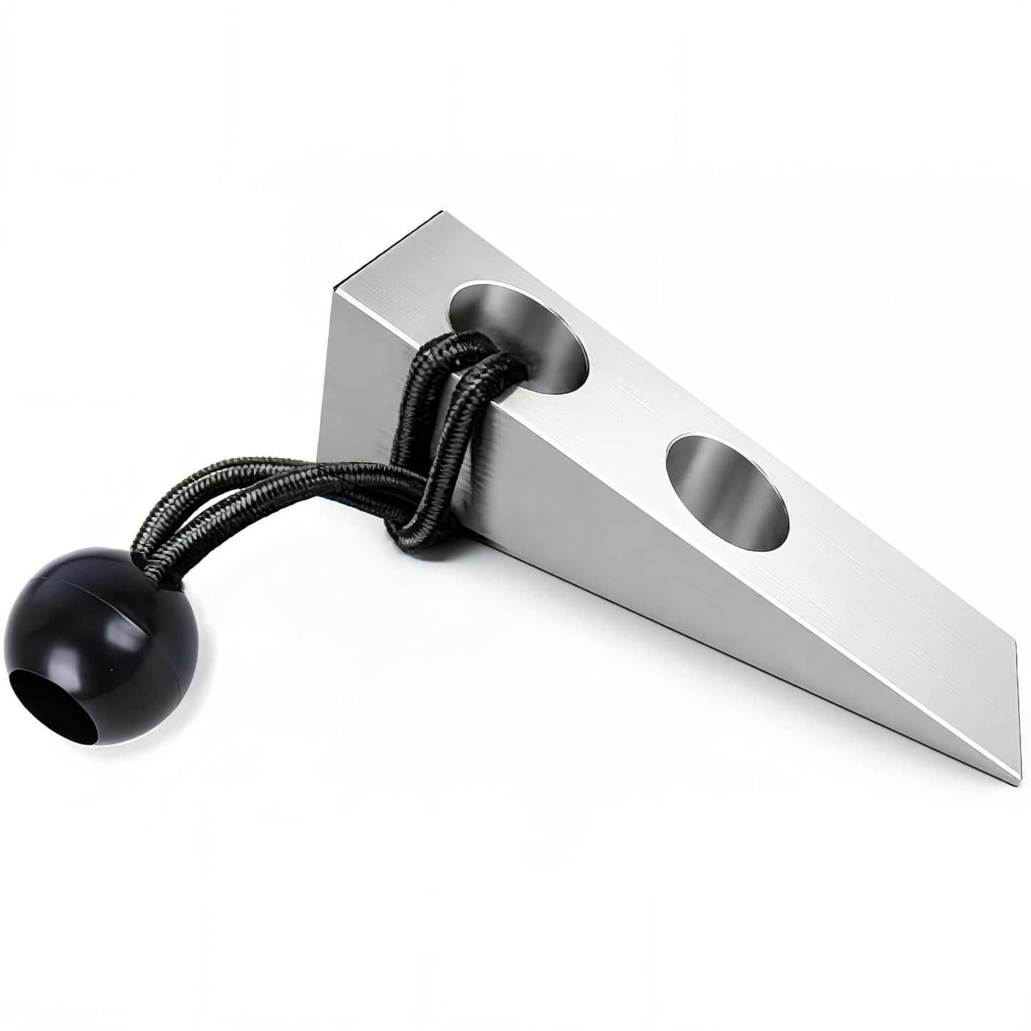 Firefighter Aluminum Wedge with Bungee Cord Durable and Handy Firefighting Wedge Metal Firefighter Door Wedge for Forced Entry Great Pair for Halligan or FuBar Tools Made of 6061-T6 Aluminum (A)