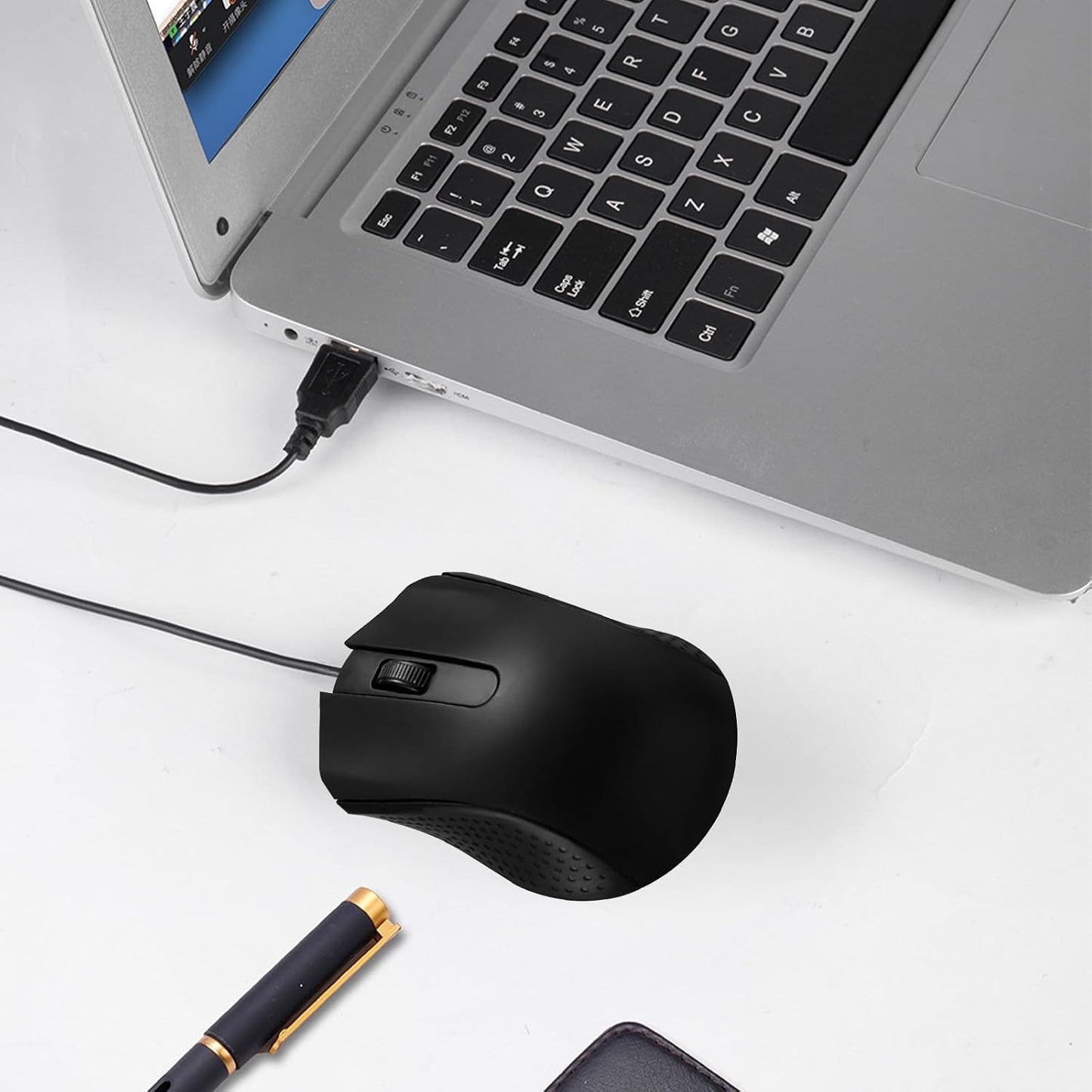 SUNYIWJIE 12 Pack (12) Wired Mouse Bulk Computer Mouse Wired with Ergonomic Design Computer Mice Plug and Play USB