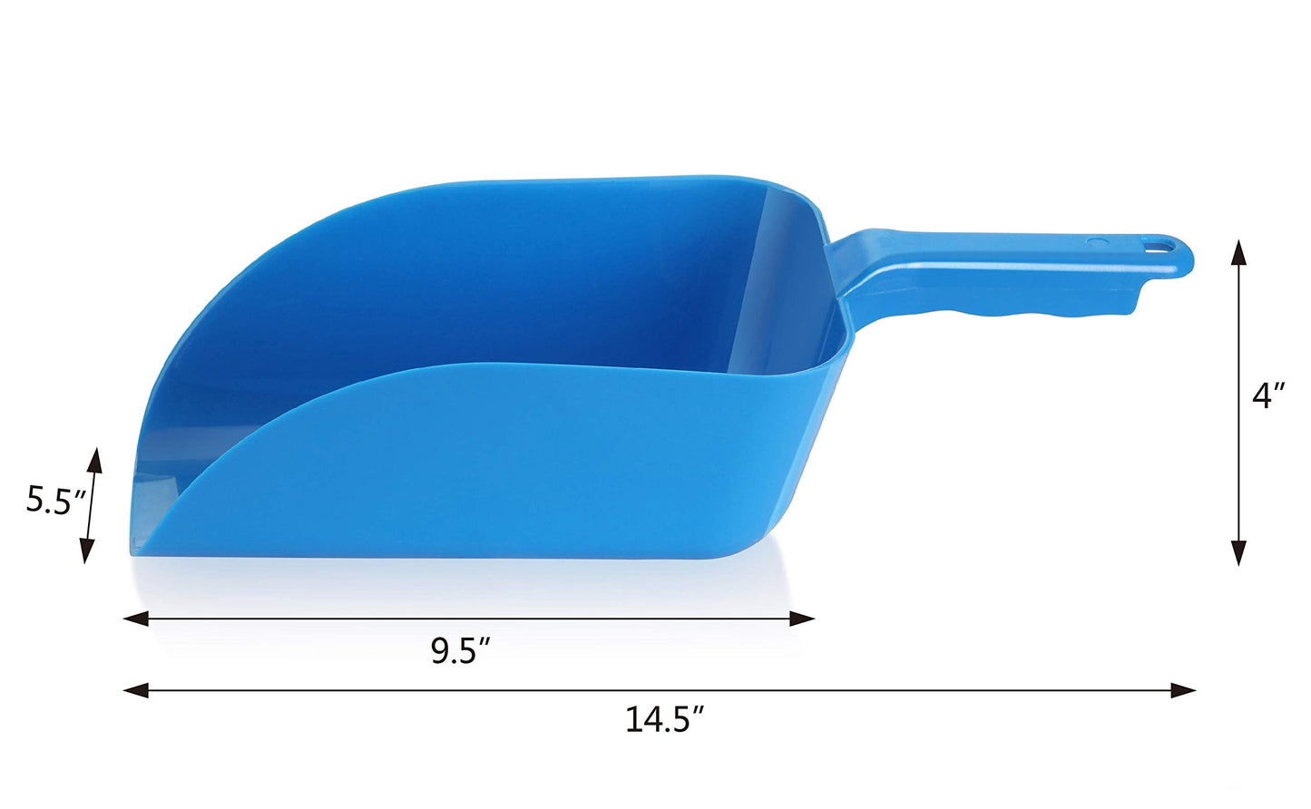 New Star Foodservice Commercial Grade Polycarbonate Plastic Utility Ice Scoop, Blue, 64 oz