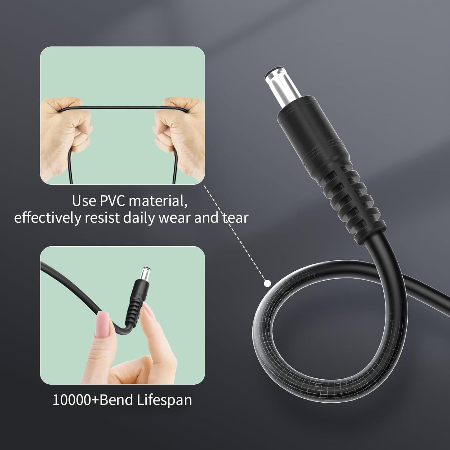 Varbmt 2Pack 15W 5V 3.5mm 1.35mm 3.28Ft PD USB C to DC x Adapter Cable, Type C Female to DC Power Charger Converter