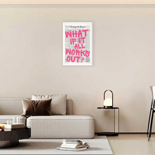 Drimiler Retro Newspaper Poster - Positive Affirming Quote Canvas Wall Art | 12x16in Unframed