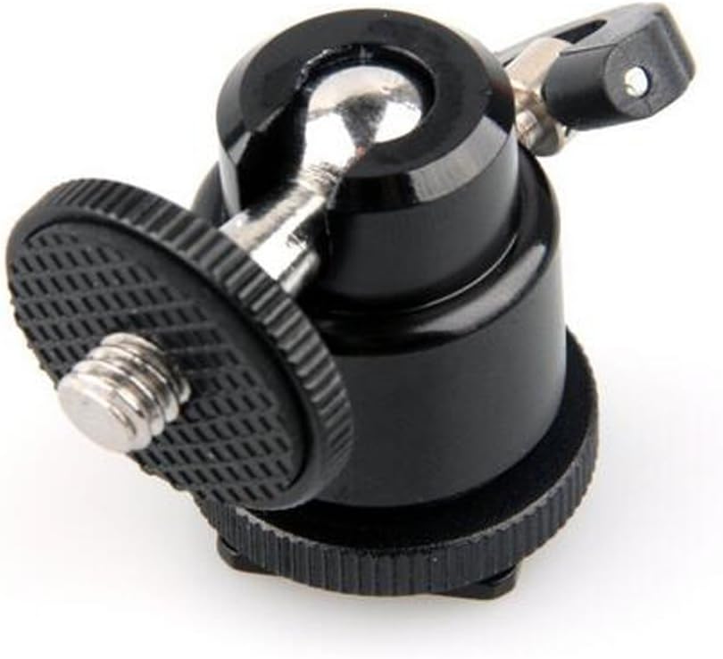 Walway 360 1/4" Hot Shoe Mount Adapter, Degree Screw Swivel Mini Ball Head Cradle Adapter for DSLR