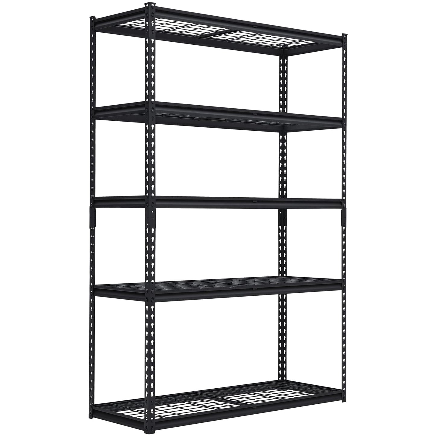 5 Tier Shelving Unit for Garage Organization-Heavy Duty Industrial Wire Shelving Rack, 2500Lbs Metal Storage Racks, Multifunctional Utility Shelf for Garage, Office, Kitchen