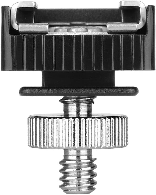 1/4 1/4"-20 Flash Shoe Mount Adapter to Thread Hole with Male Tripod Screw Adapter for Light Stands Umbrella Holder