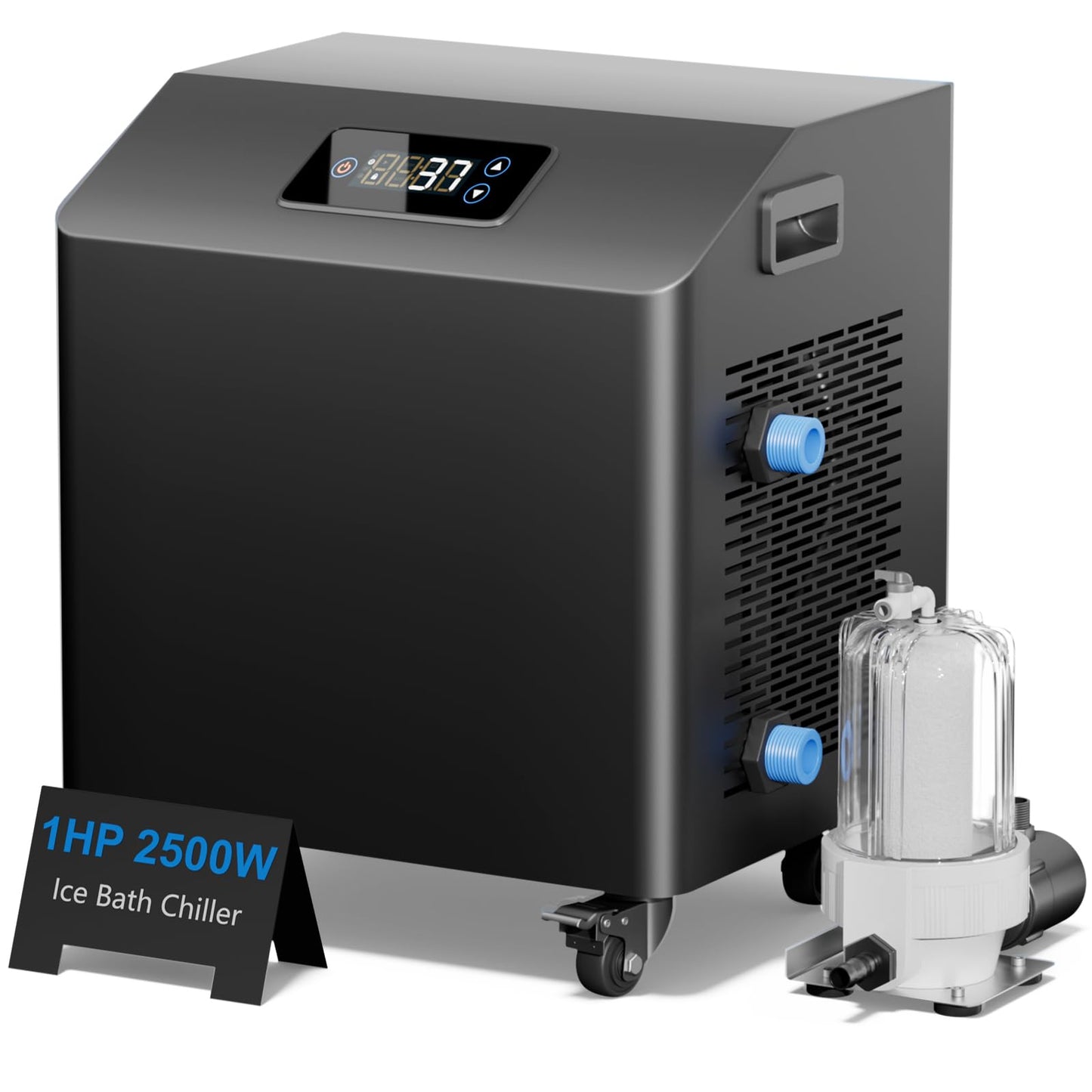 1HP Ice Bath Chiller for Cold Plunge Tubs, Cold Plunge Chiller with External Pump & Filter, Submersible Pump, 2500W Water Chiller for Cold Plunge Recovery and Various Cold Plunge Tubs