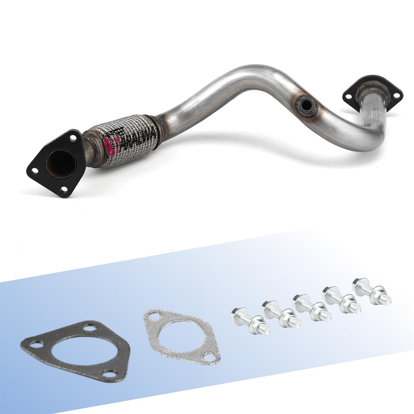 TARALWA Exhaust Front Flex Pipe Assembly,Direct Fit for 13-18 Buick Encore 1.4L;15-19 Chevrolet Trax 1.4L,409 stainless steel Construction,(with Flange Bolts/Gaskets) OE Replacement Part,T-52572