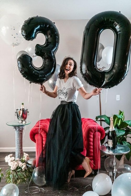 Black Number 0 Balloon - 40 Inch Birthday Decoration for Milestone Celebrations | Party Supplies