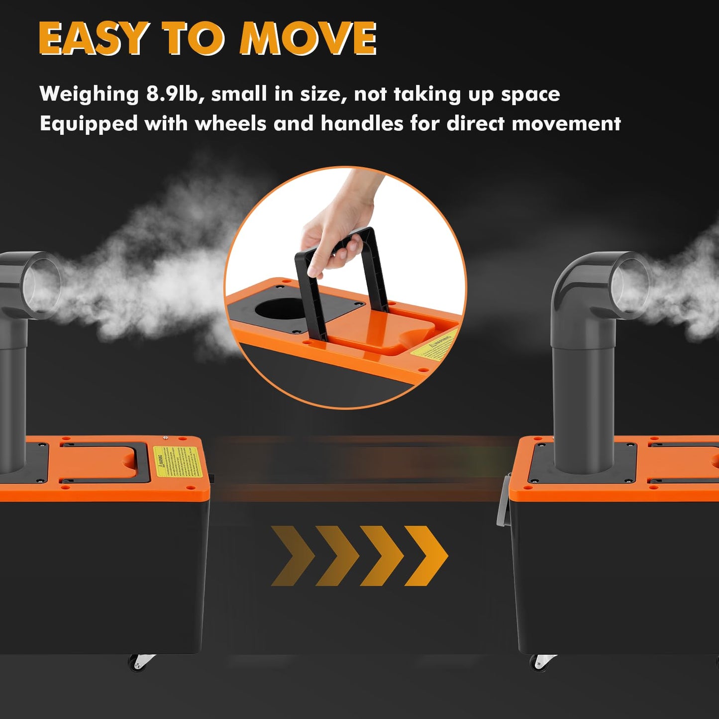 YMJOINMX Industrial Commercial Humidifier 5000ml/h Ultra-High Mist Output, Auto Water Filling, Dual Spray Modes & Wheels for Large Room/Factory/Workshop (110V)