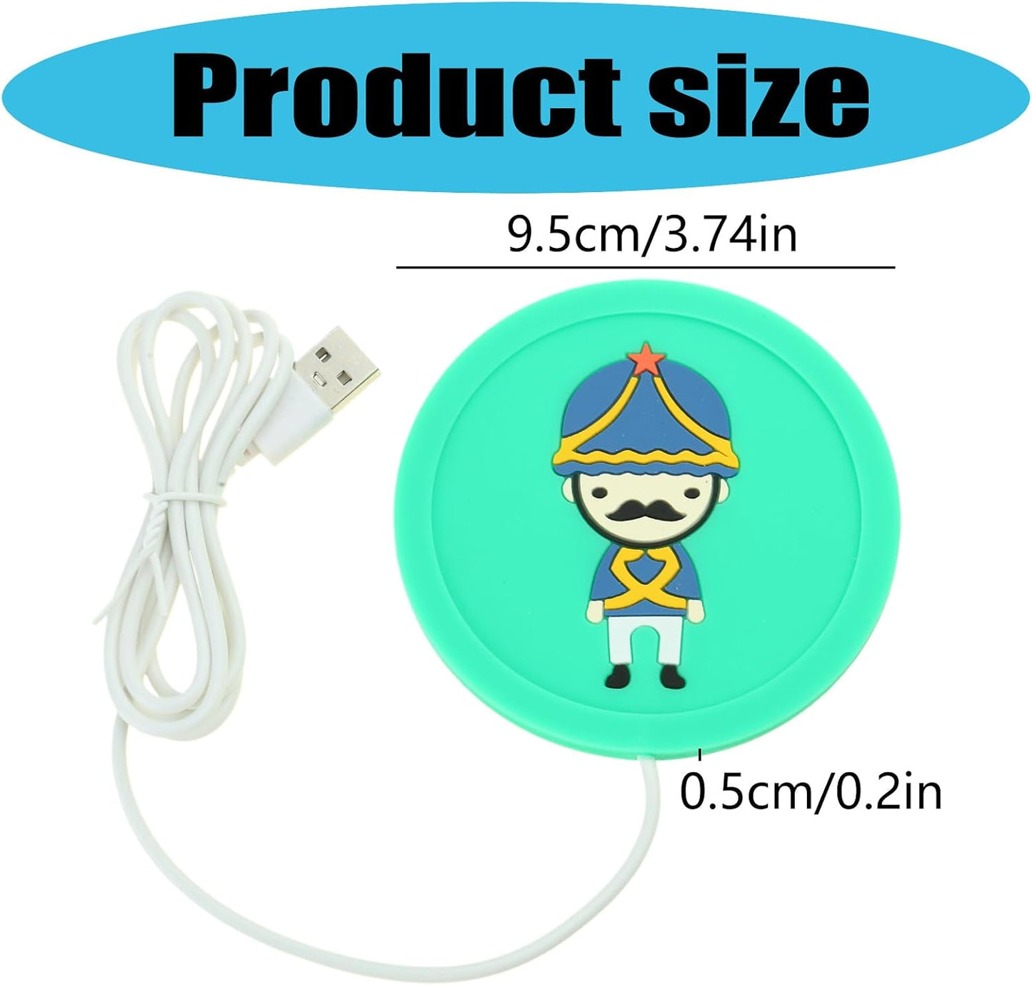 Generic Cartoon USB Coffee Warmer Cup Pad Resin Bubble Remover Mold Heating Silicone Mat Heater for Resin Curing Tool