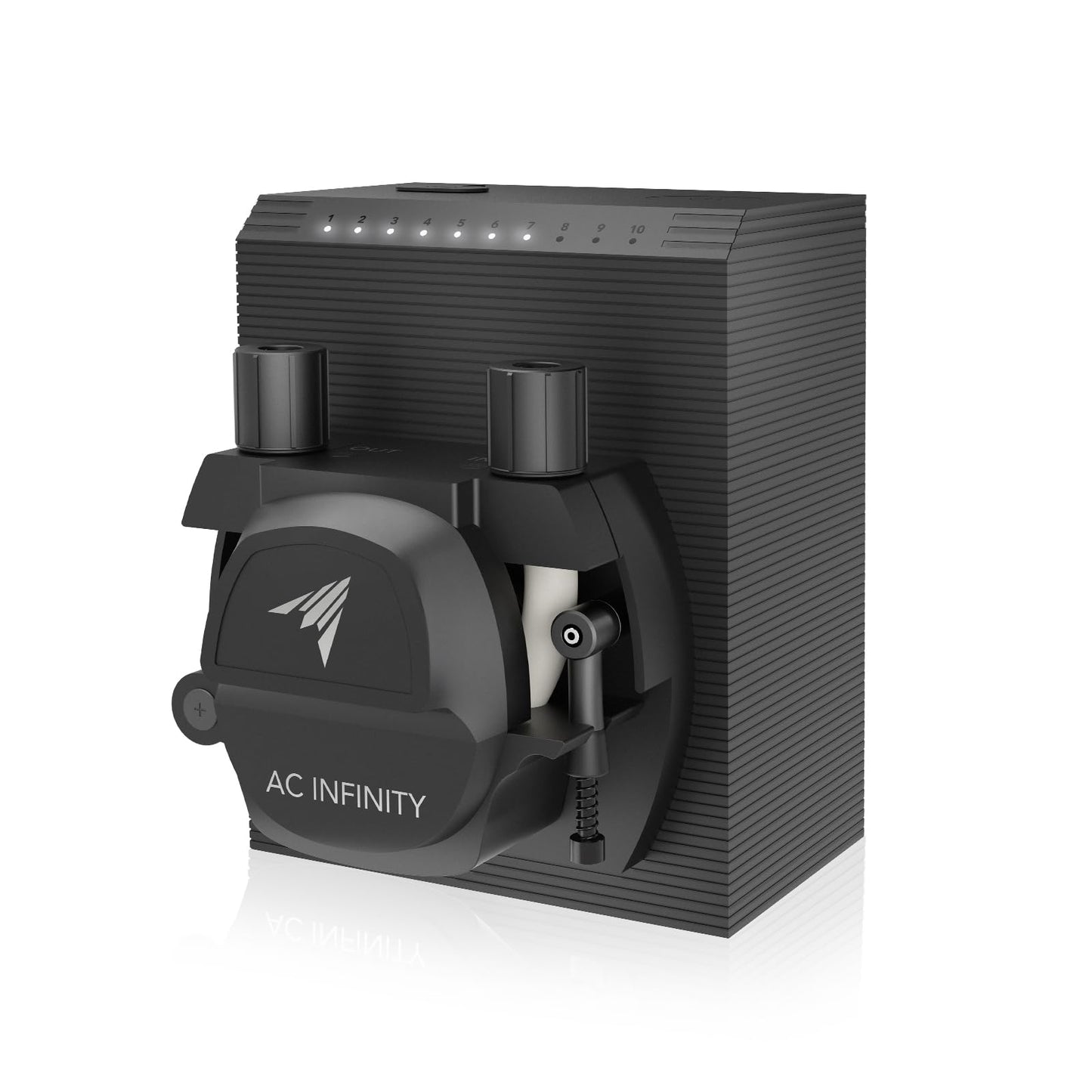 AC Infinity Peristaltic Dosing Pump, 10-Level Control with Adjustable 21 to 210 mL/min High Flow Rate, Roller Pump for Hydroponics, Aquariums, Scientific Labs