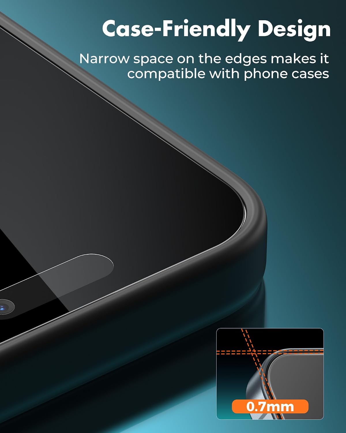 4PCS 15-2 Glass+2 [9H 6.1 inch UNBREAKcable Screen Protector for iPhone Privacy Tempered Clear Glass Double