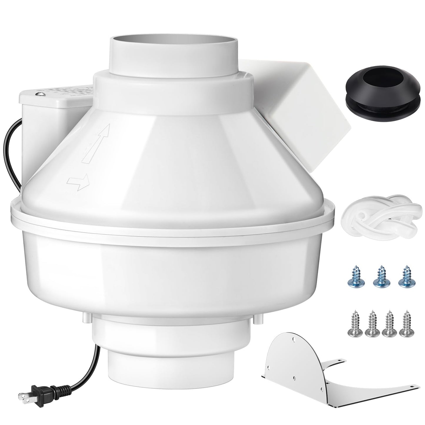 Dryer Booster Fan with Auto On/Off Pressure Sensor-4” DBF 110 Inline Dryer Vent Booster for Long Duct Runs for Indoor/Outdoor, Reduces Drying Time & Lint Buildup 167 CFM