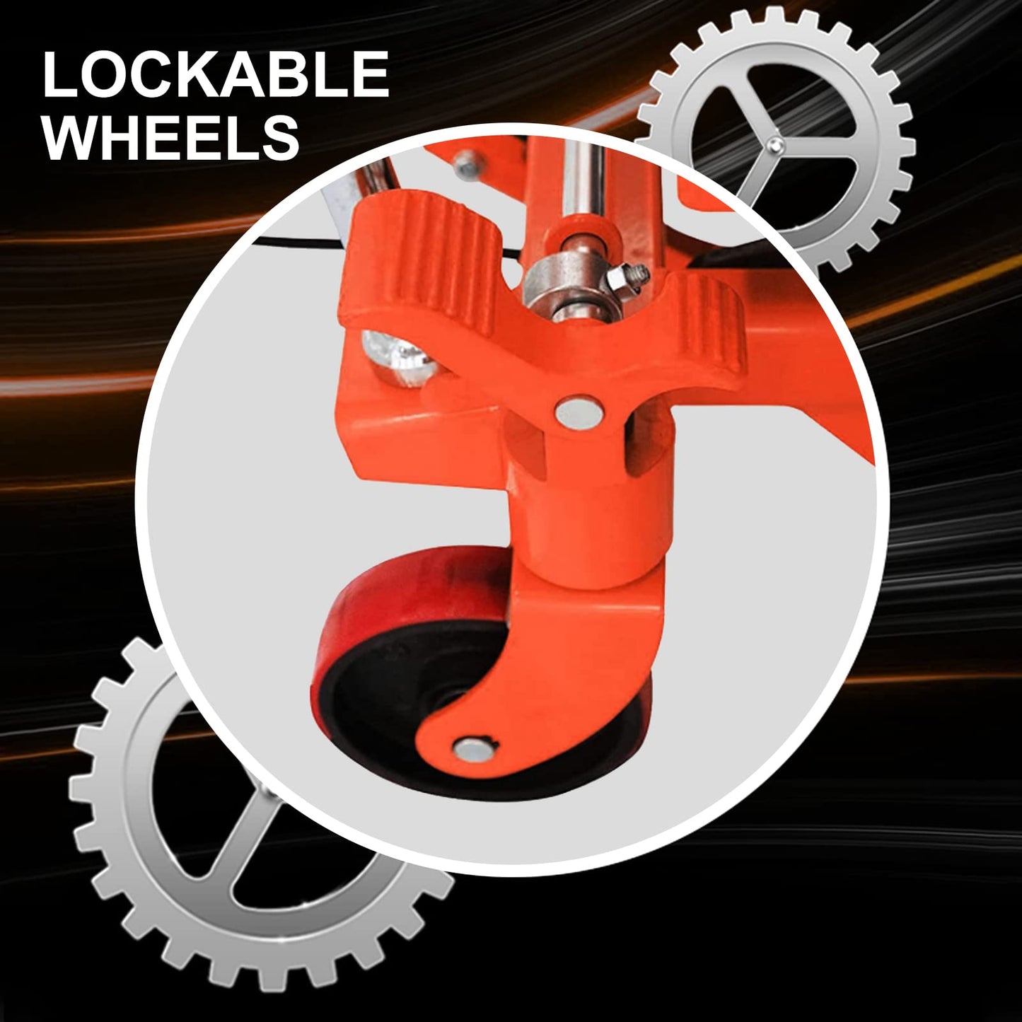 Tory Carrier Hydraulic Scissor 1760LBS Capacity, Cart Lift Table Cart 39.4”Lifting Height, Manual Scissor Lift Table 4 Wheels and Foot Pump, Elevating Hydraulic Cart for Material Handling