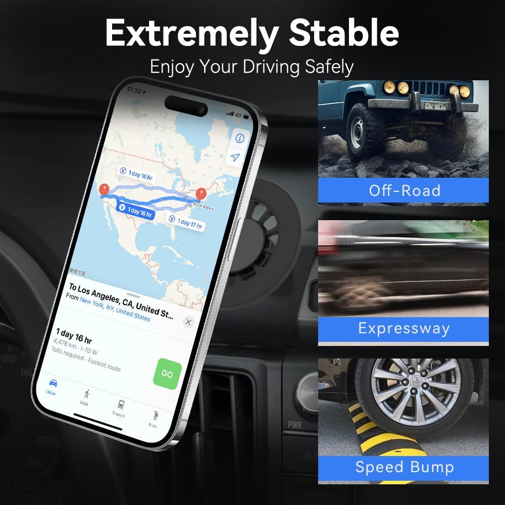 CLEC RAV4 2013-2018 17 16 15 14 13 12 Fit for Magsafe Car Mount for Toyota Car Phone Mount[Strong Magnetic] Magnetic