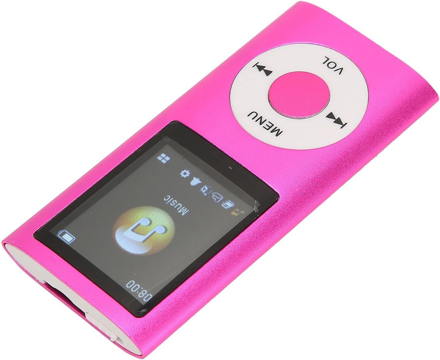 DAUZ 64GB MP3 1.8 Inch MP3 MP4 Player with LCD, Lossless Sound, Memory Card Support, Sleep Shutdown, Pink, and Players
