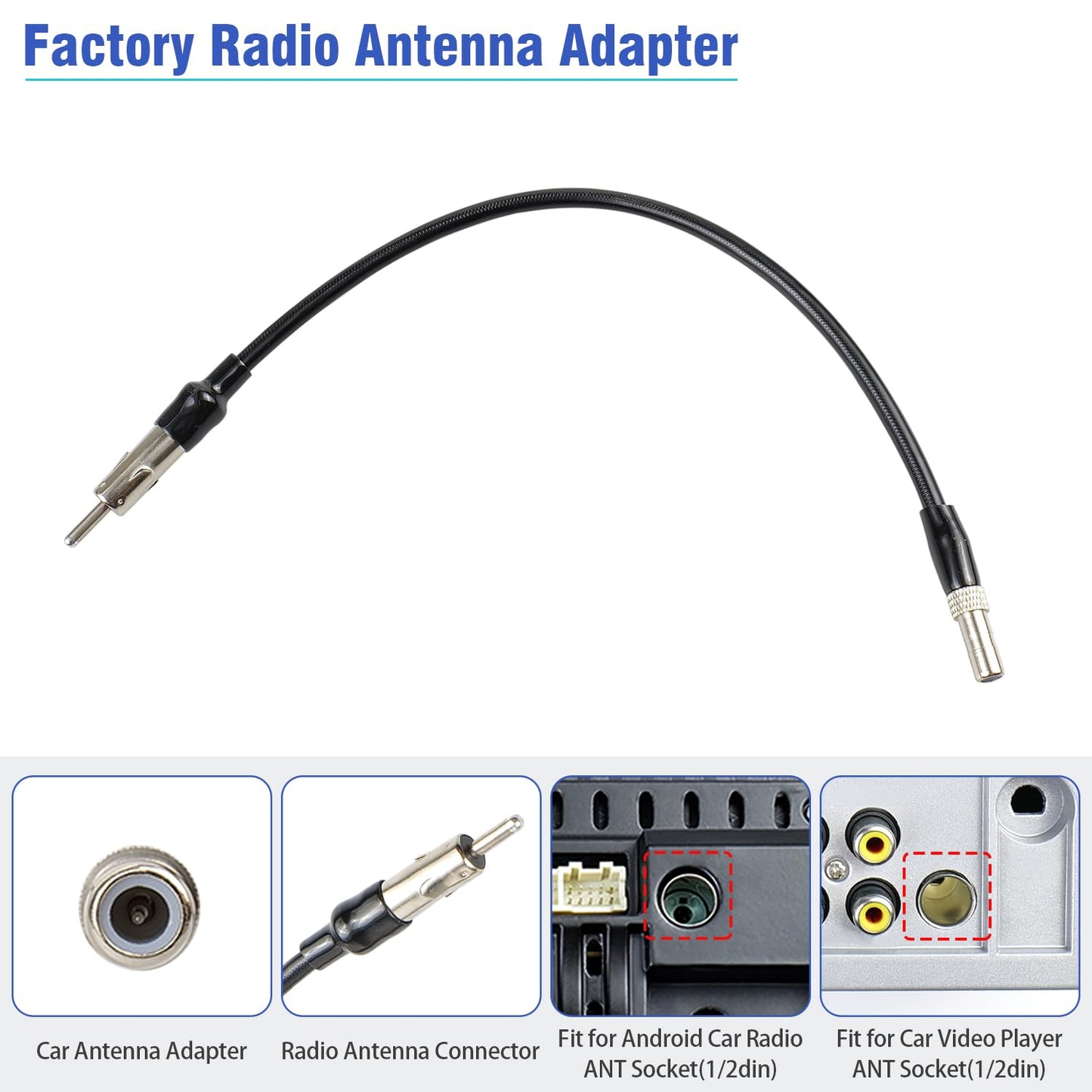 22Pin Commander Radio Wiring Harness Antenna Adapter Kit Compatible with Dodge Ram Caravan Charger Viper, Stereo Wire