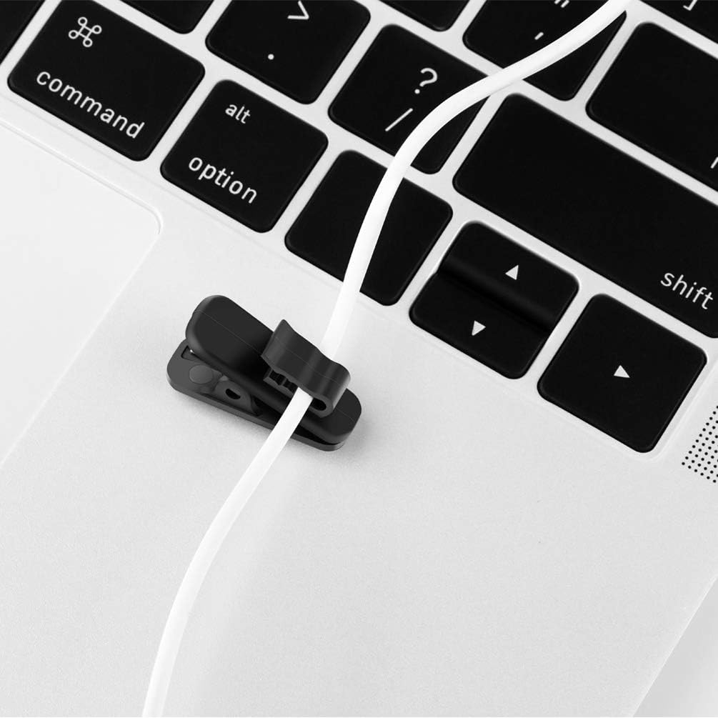 FENGWANGLI 1 Inch 1.5mm (12 Headphone Clip for Shirt, Length Small Earbud Cord Management Earphone Mount Cable Clothing