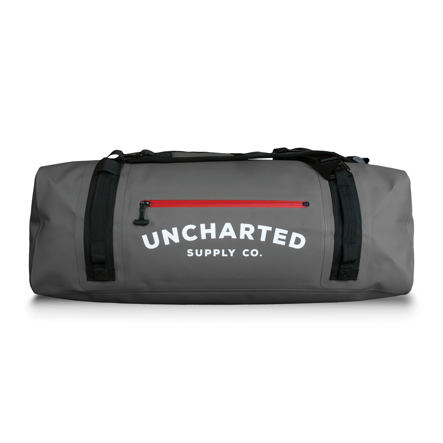 Uncharted Supply Co. The Vault Waterproof Duffel Bag - Airtight bag with Backpack Straps, Carry-On Size, Perfect for travel, boating, camping, recreation. (Gunmetal, 65L)