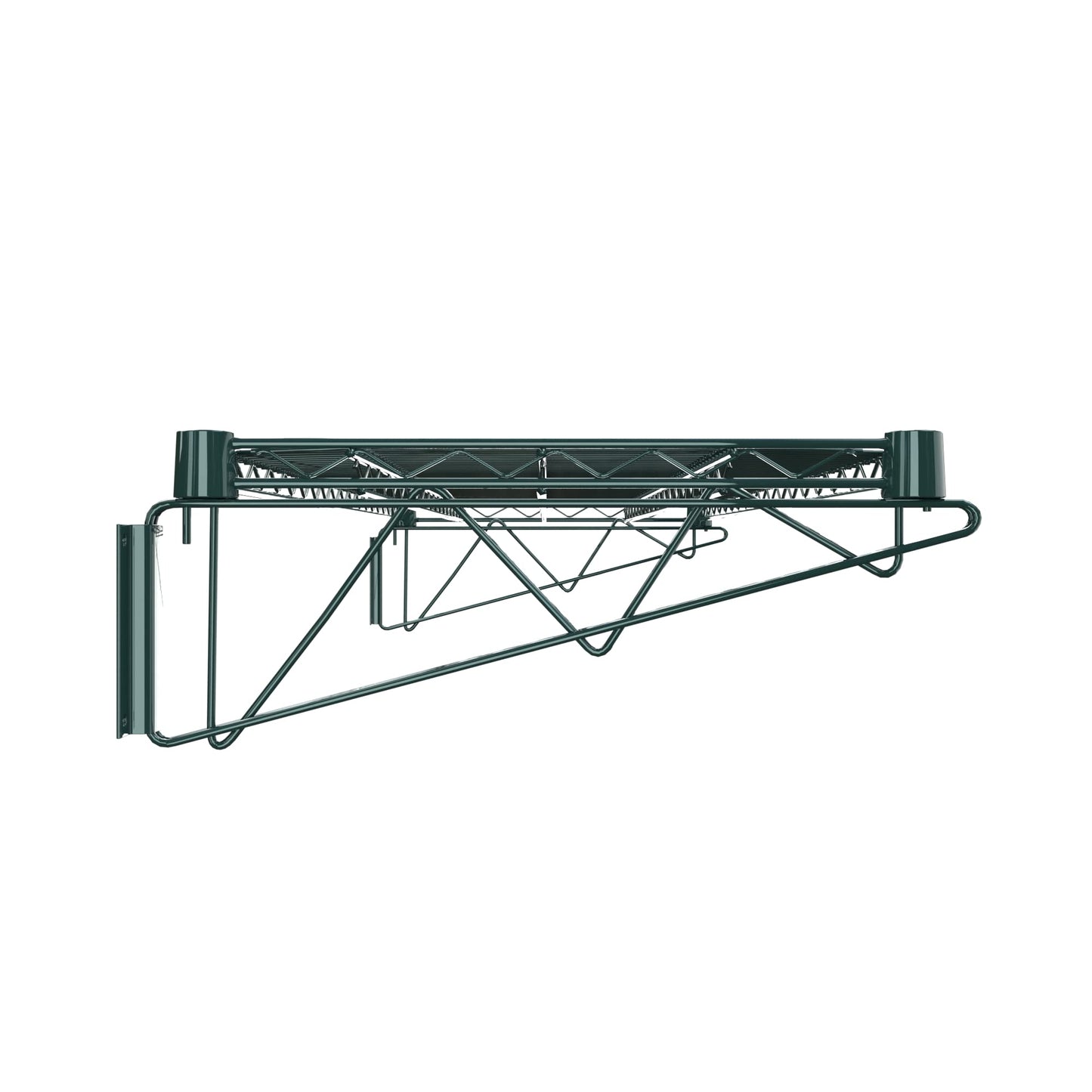 Krollen Industrial 18" x 48" Green Epoxy Wire Wall Mount Shelf
