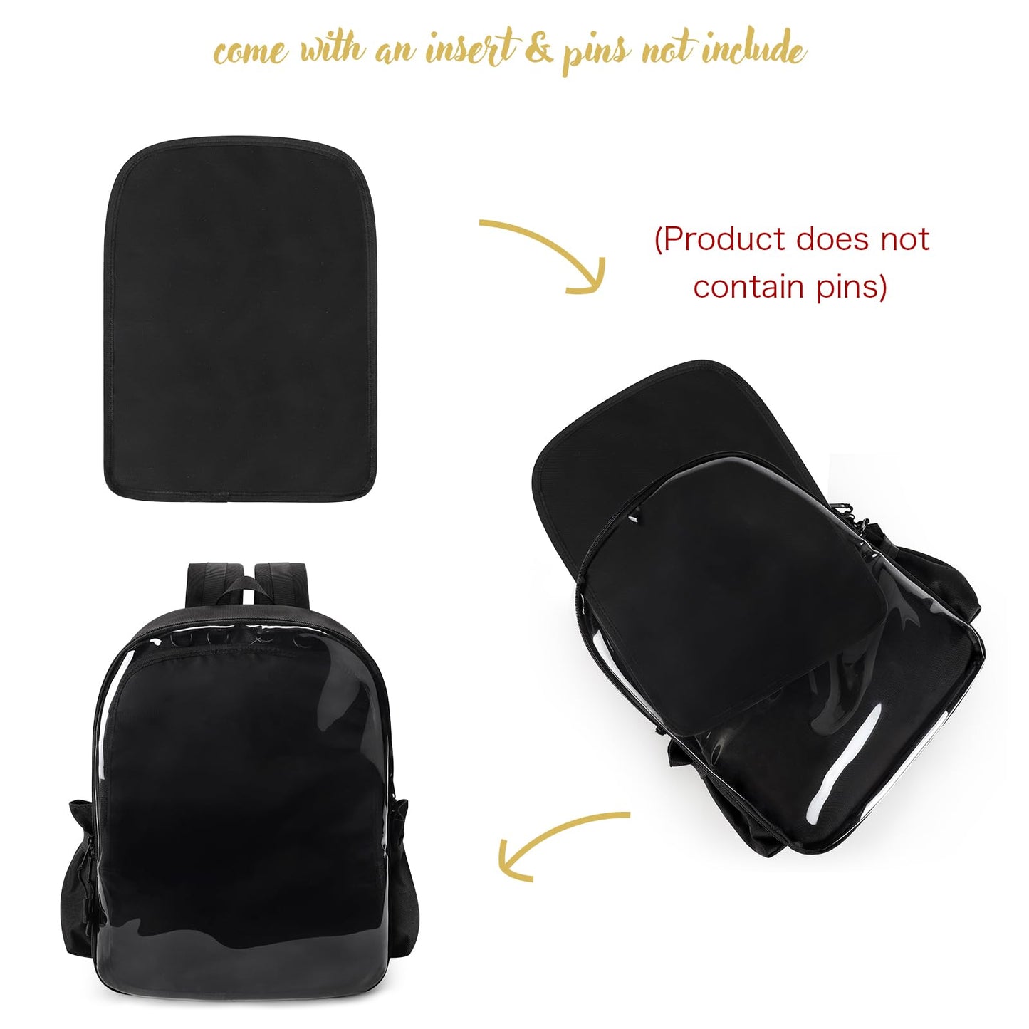 STEAMEDBUN Pin Display Backpack for School Ita Bag Backpack with inserts