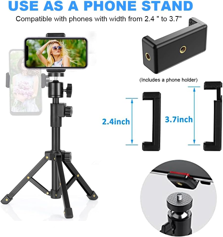 Khazylorr C922 C930e C920S C920 C615 C960 C920x 4K, N60, Webcam Tripod Stand, Extendable Webcam Stand for Desk Small