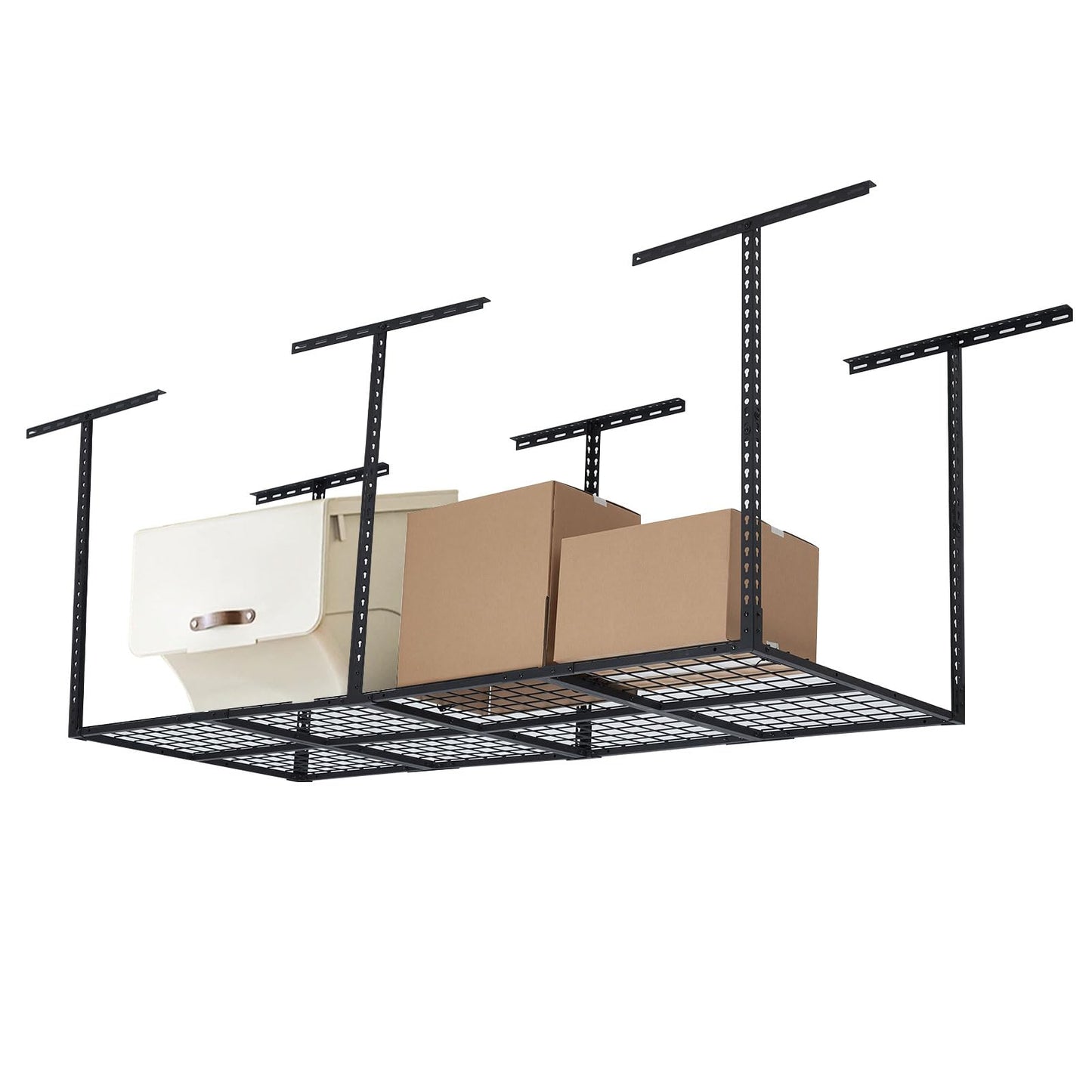 GarveeHome Garage Ceiling Storage Racks - Heavy Duty, 96'' * 36'', Adjustable Cold Rolled Steel Racks, 600 lb. Loading Weight Capacity