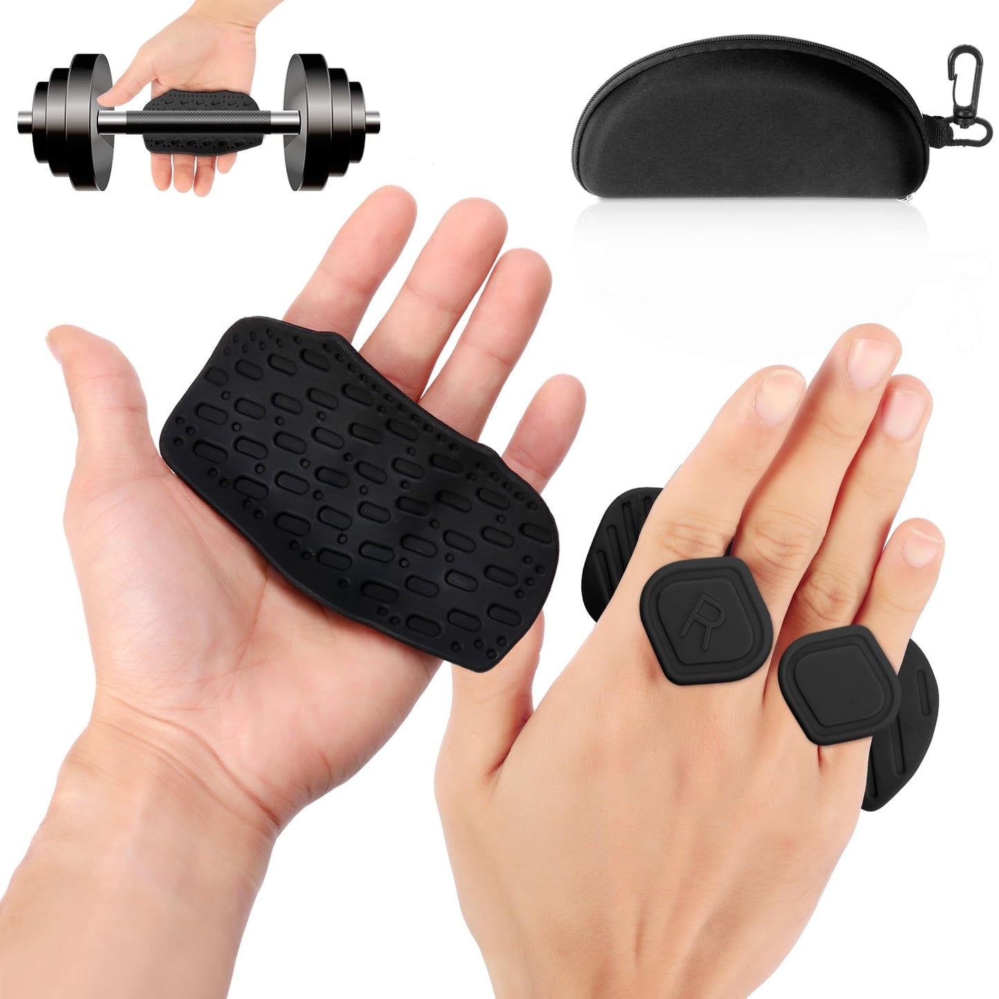 2 PCS 2026 Upgraded Version Grips for Weight Lifting, Silicone Anti-Slip Lifting Grips, Pull Up, Bar Pad, Ergonomics Hand Protector for Weight Lifting Grips, No Sweaty Workout Grips for Men & Women
