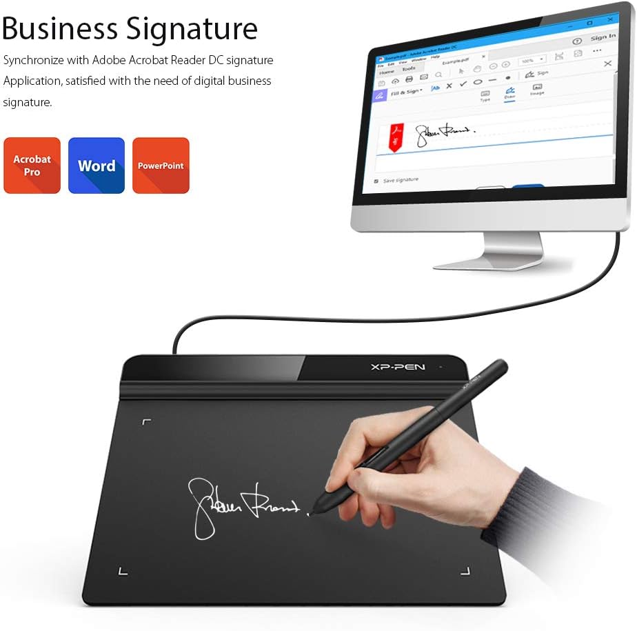 XP-PEN StarG640 6x4 Inch Drawing Tablet XPPen Digital Graphic Tablet Art Tablet with Battery-Free Stylus Pen Tablet