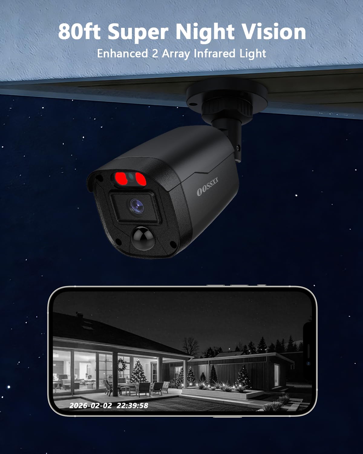 3K 5MP Wired CCTV Security Camera System with 122° Ultra Wide Angle, 4CH DVR with Monitor, 4X IP66 Indoor Outdoor Cameras, 65ft IR Night Vision, Free App, No Subscription Fee, Remote Access