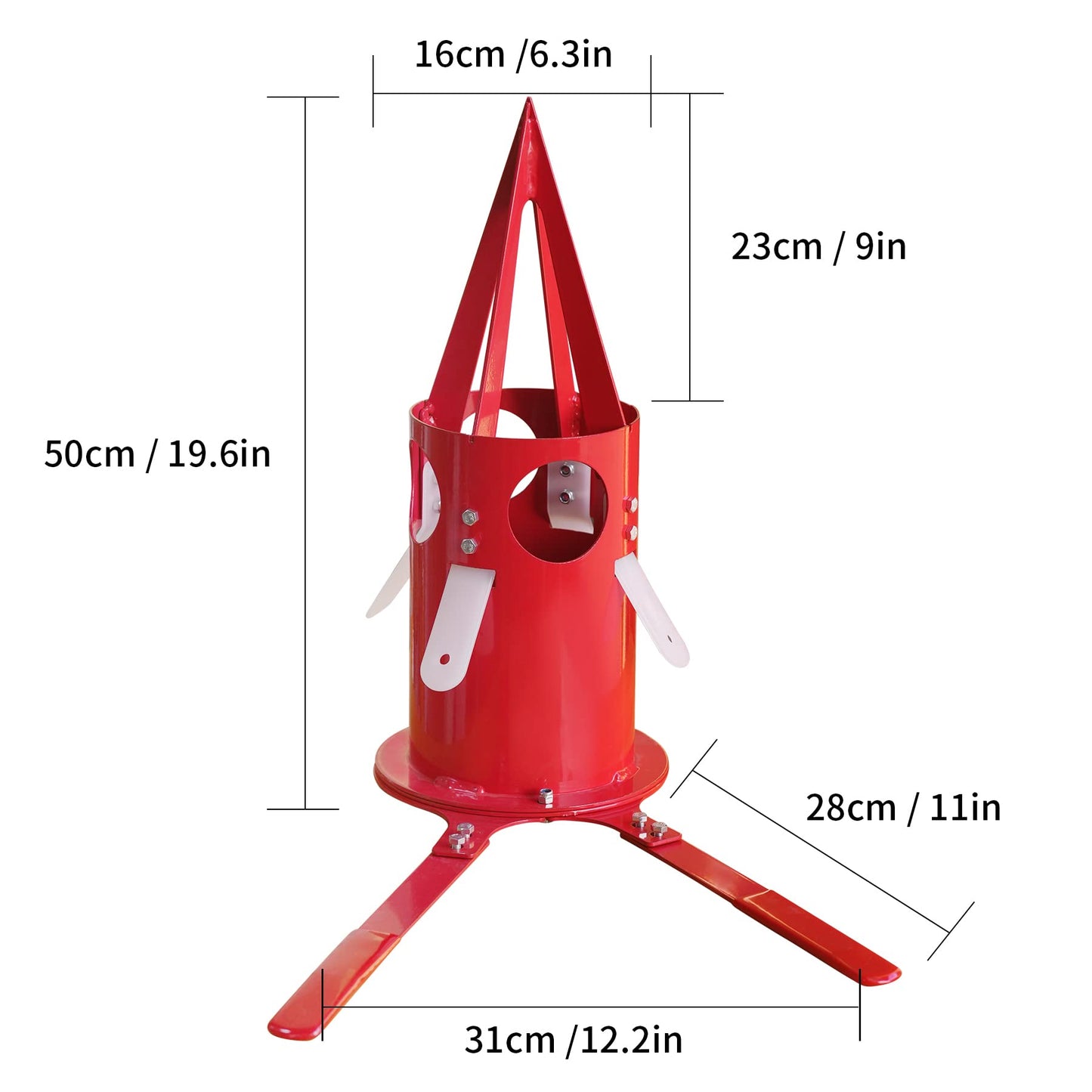 PLAIRC Big Bag Dispenser for Warehouse, Farm, Home (Red, 1 Count)
