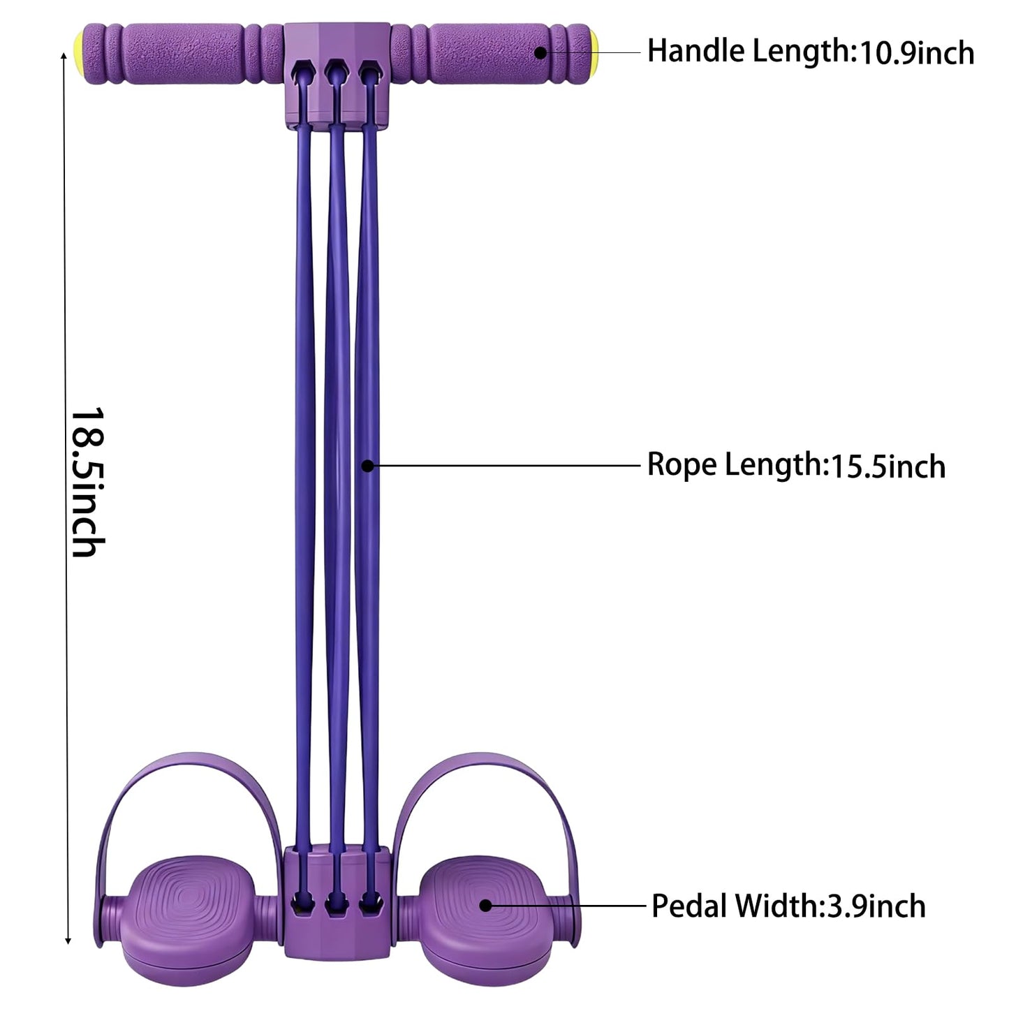 Pedal Resistance Band with Handle,6-Tube Multifunction Stretching Workout Band for Stretching Workout, Abdomen Arms Legs Training,Yoga Pedal Puller,Home Gym