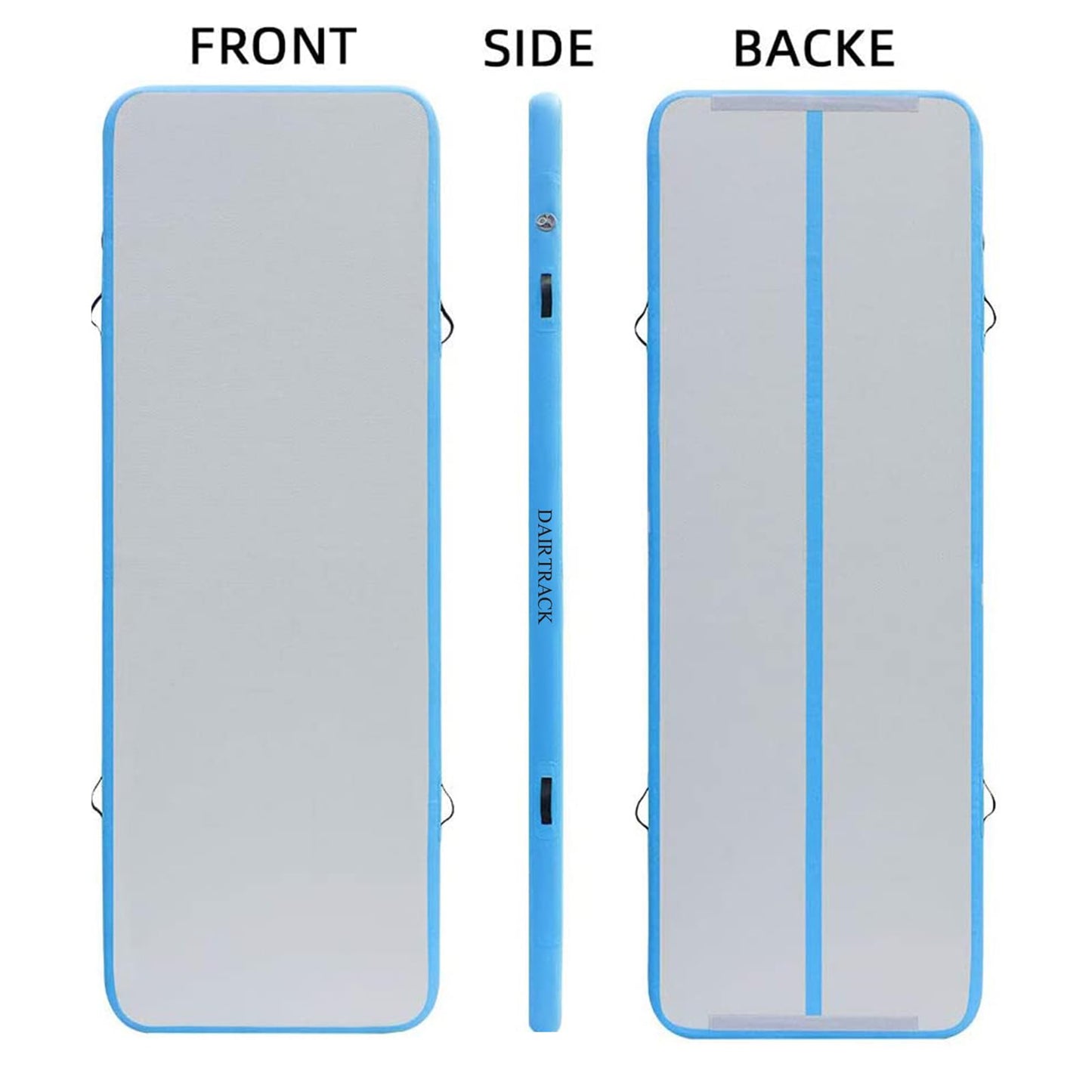DAIRTRACK IBATMS Air Tumble Track Mat, 10ft/13ft/16ft/20ft Inflatable Gymnastics Air Mat for Gymnastics Training/Home Use/Cheerleading/Yoga/Water