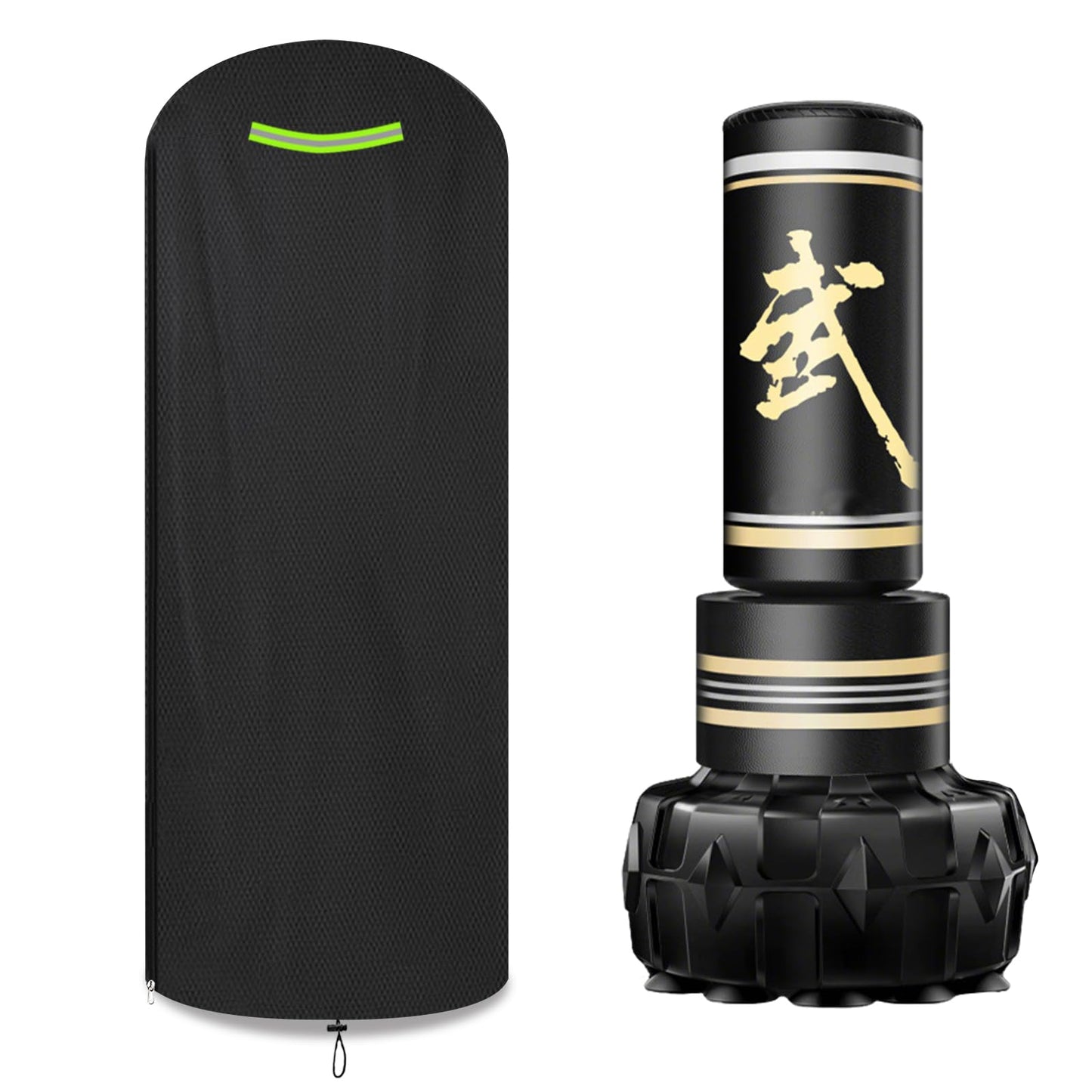Boxing Bag Cover，80inch Protective Cover for Indoor and Outdoor Freestanding Punching Bag/Stand Kickboxing Bags,600D Heavy Duty Waterproof/UV/, All-Weather, Black,30 * 80in