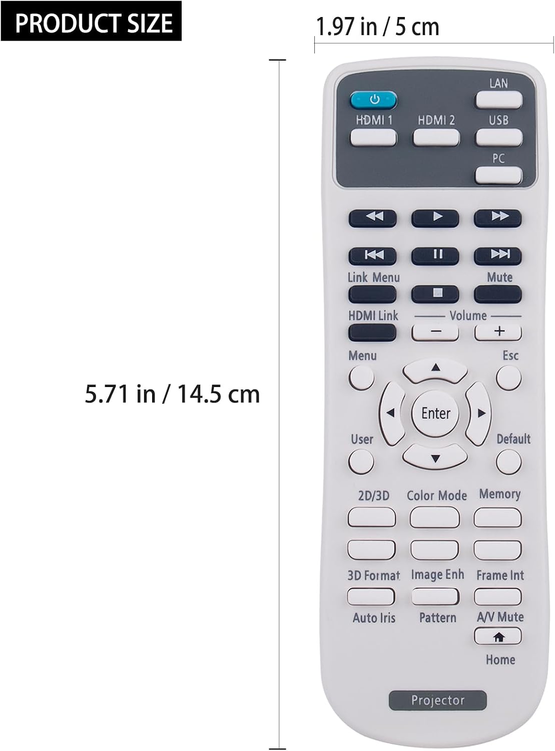 ALLIMITY 218183000 2181830 3D CH-TW5210 CH-TW5300 CH-TW5350 EH-TW5200 Replacement Remote Compatible with Epson LCD